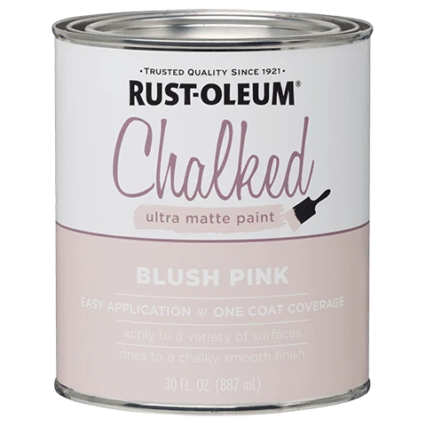 Relaxed Rust-Oleum Blush Pink Ultra Matte Chalked Paint 30 oz. Easy-to-Use