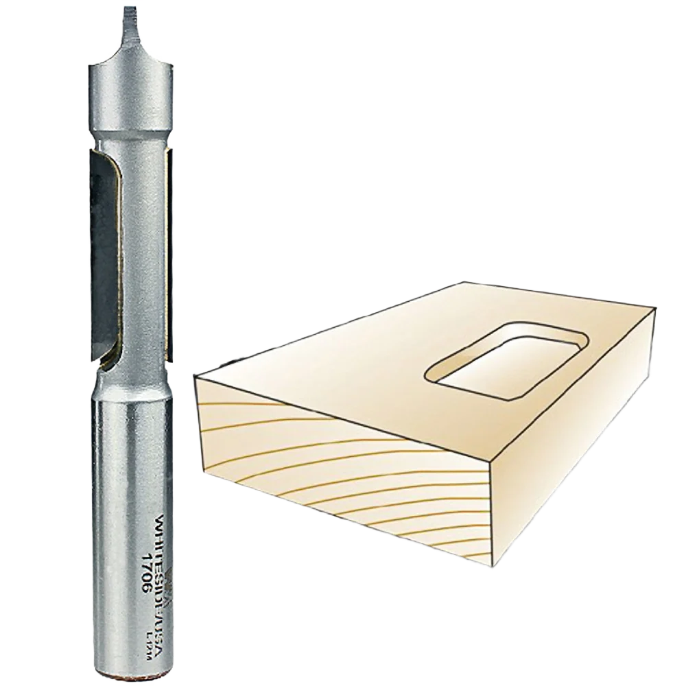 Original Design Whiteside Panel Bit w Pilot Plunge Point 1 2 in. SH x 1 2 in. CD x 1-1 4 in. CL Fast