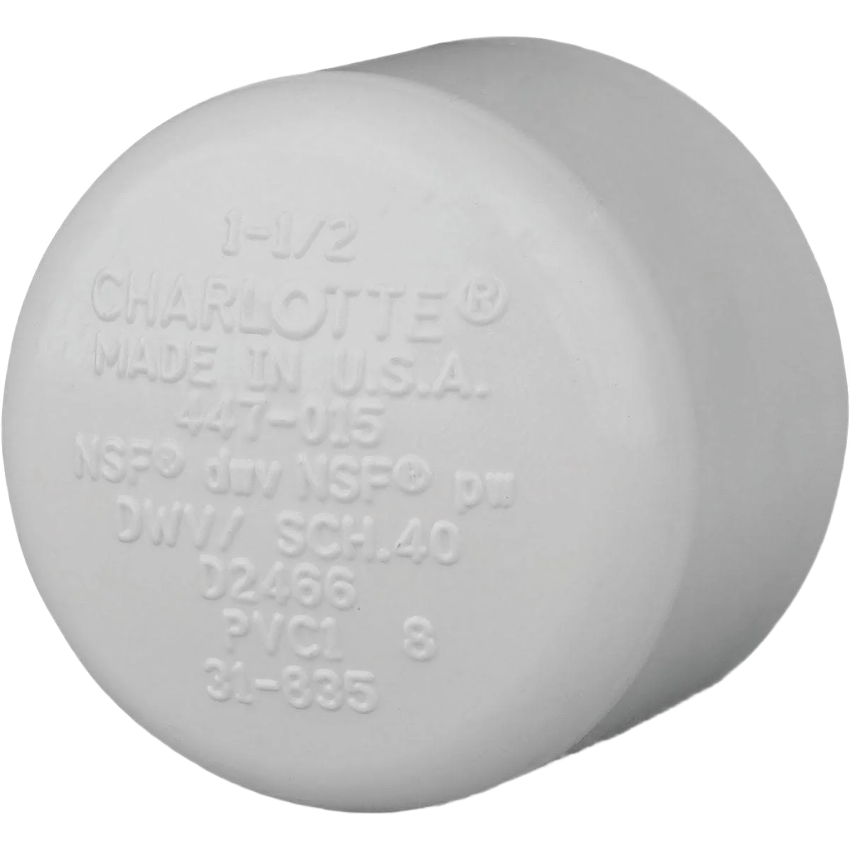 Refined Charlotte Pipe 1-1 2 In. Schedule 40 PVC Pressure Cap Convenient