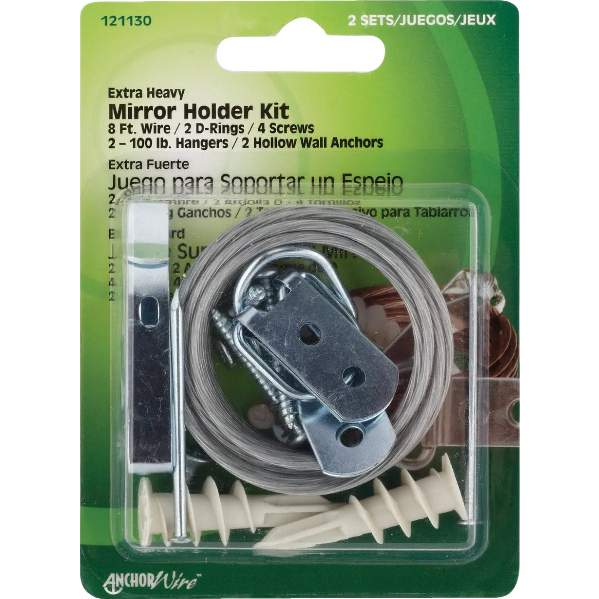 Unique Anchor Wire Heavy-Duty Mirror and Picture Hanger Kit Verified