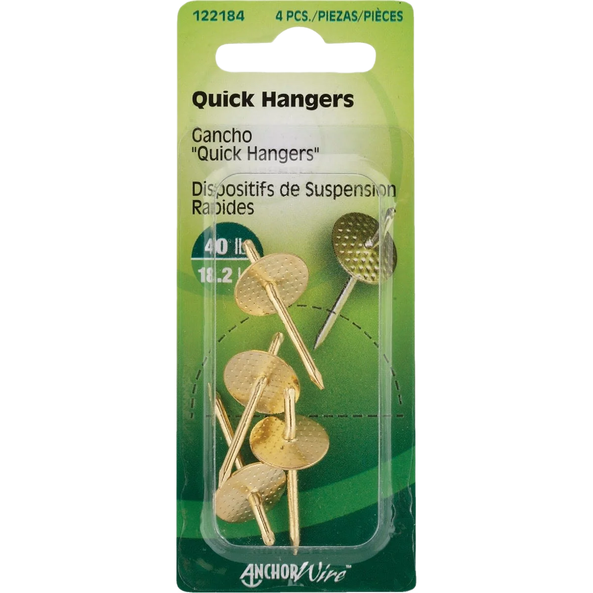 Minimalist Hillman Anchor Wire E-Z Hanger 40 Lb. Capacity 5-Count Natural