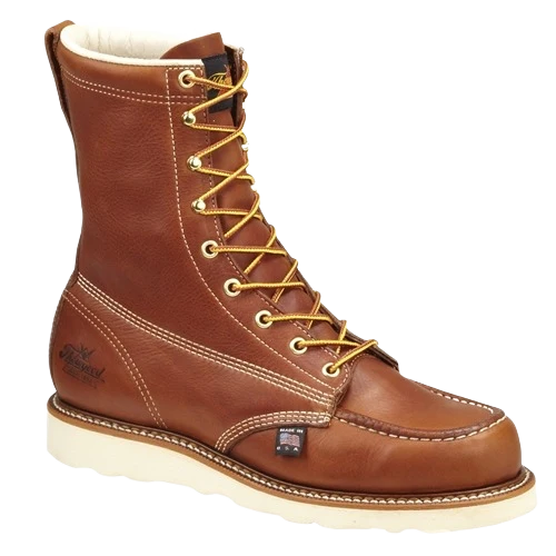 High-Grade Thorogood American Heritage Tobacco Safety Toe Moc Wedge Boots 8W Traditional
