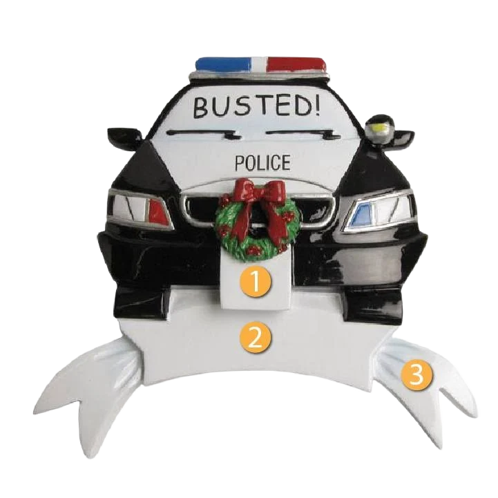 Innovative PolarX Personalized Police Car Ornament Relaxed