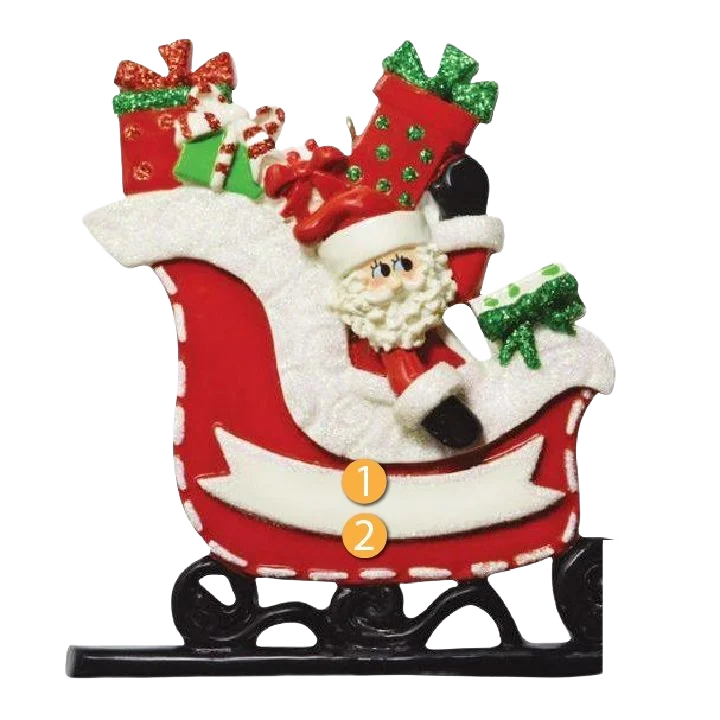 Effective Rudolph Me Personalized Santa’s Gift Sleigh Ornament Reliable