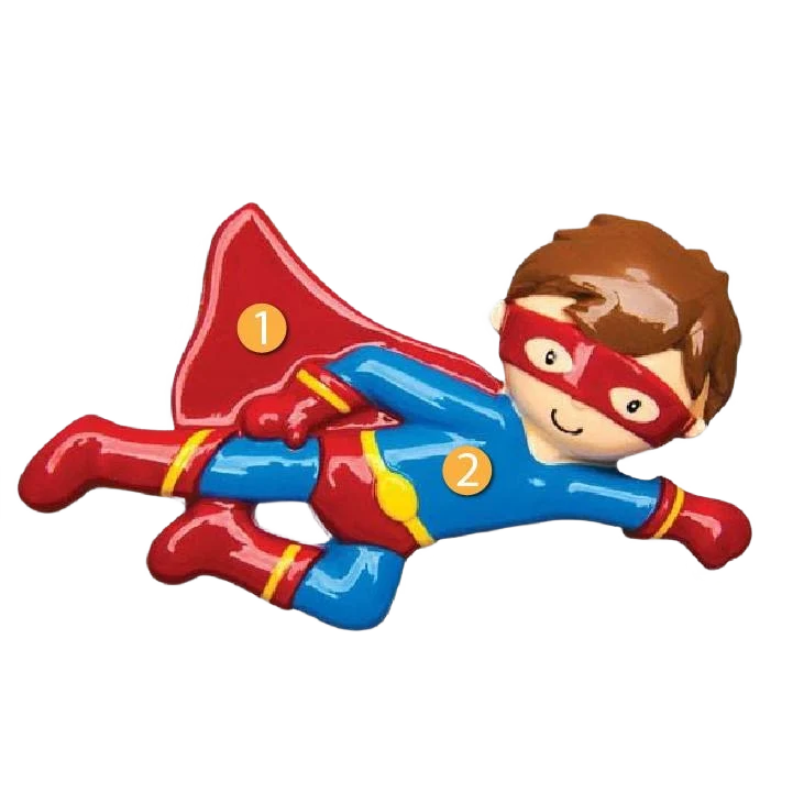 Consistent PolarX Personalized Superhero Ornament Elegant