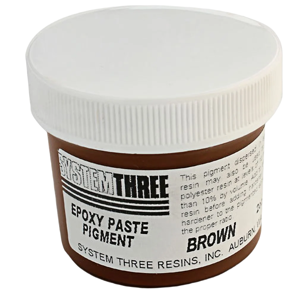 Functional System Three Brown Epoxy Paste Pigment 2 oz. Certified