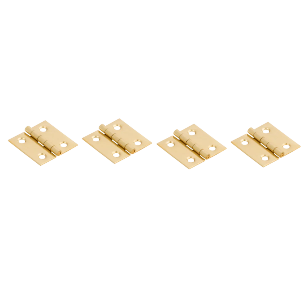 Reusable National Hardware 1 x 1 Brass Medium Decorative Hinge 4-Pack Comfortable
