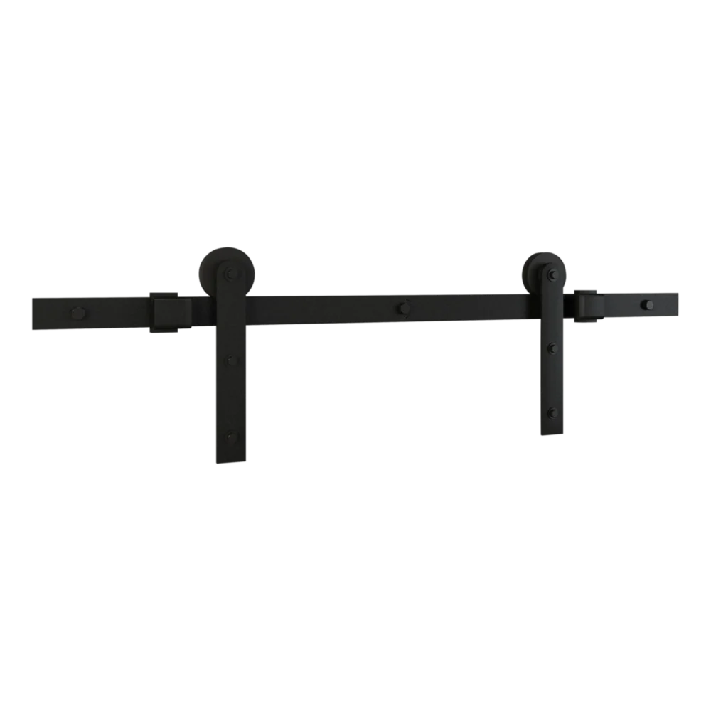 Eco-Friendly National Hardware 72 Matte Black Builder Interior Barn Door Kit 2-Piece Next-Generation