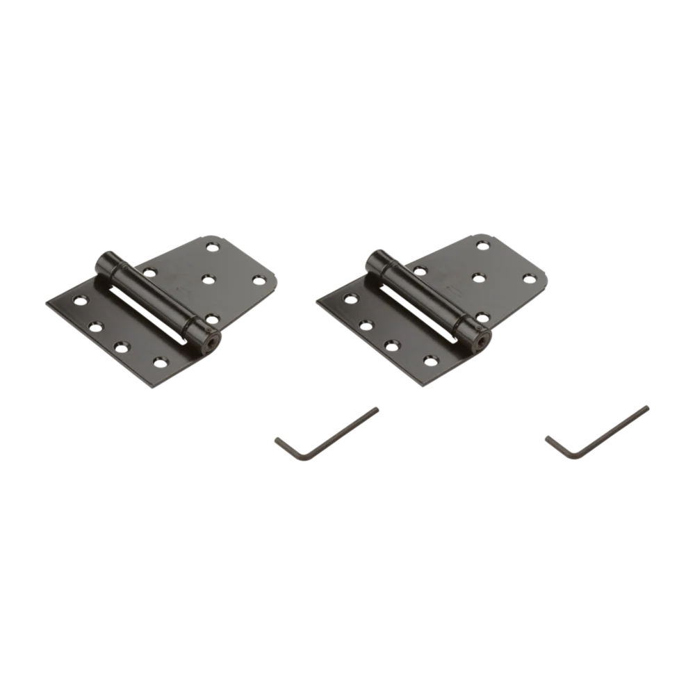 Flexible National Hardware 3-1 2 Black Heavy-Duty Gate Hinge Set 2 Count Healthy