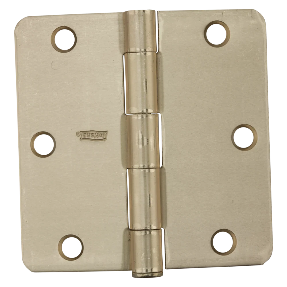 Stylish National Hardware 3-1 2 x 1 4 Radius Satin Brass Door Hinge Next-Generation