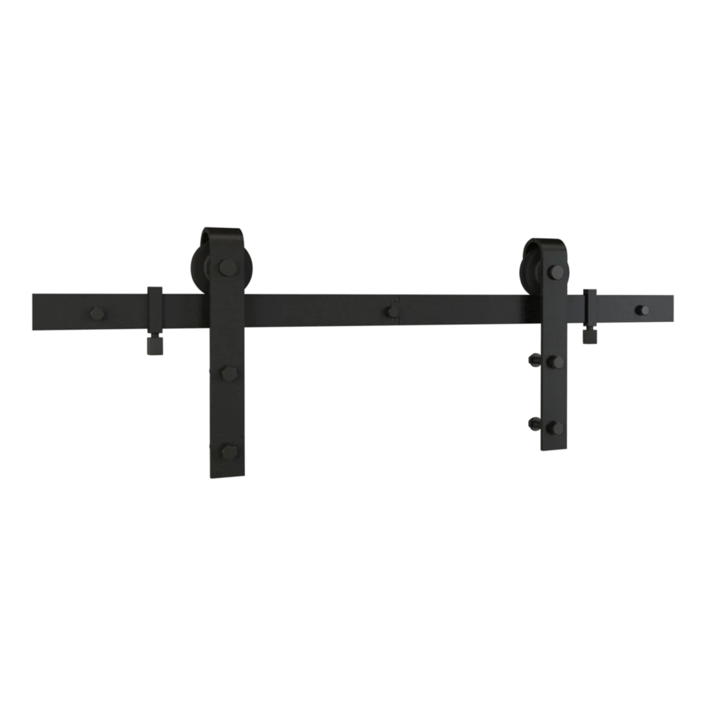 Official National Hardware 96 Matte Black Classic Interior Barn Door Kit 2-Piece Original