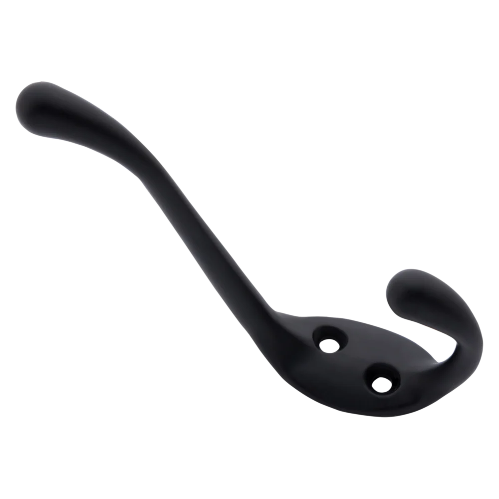 Trendy National Hardware Matte Black Heavy Duty Garment Hook Original Design