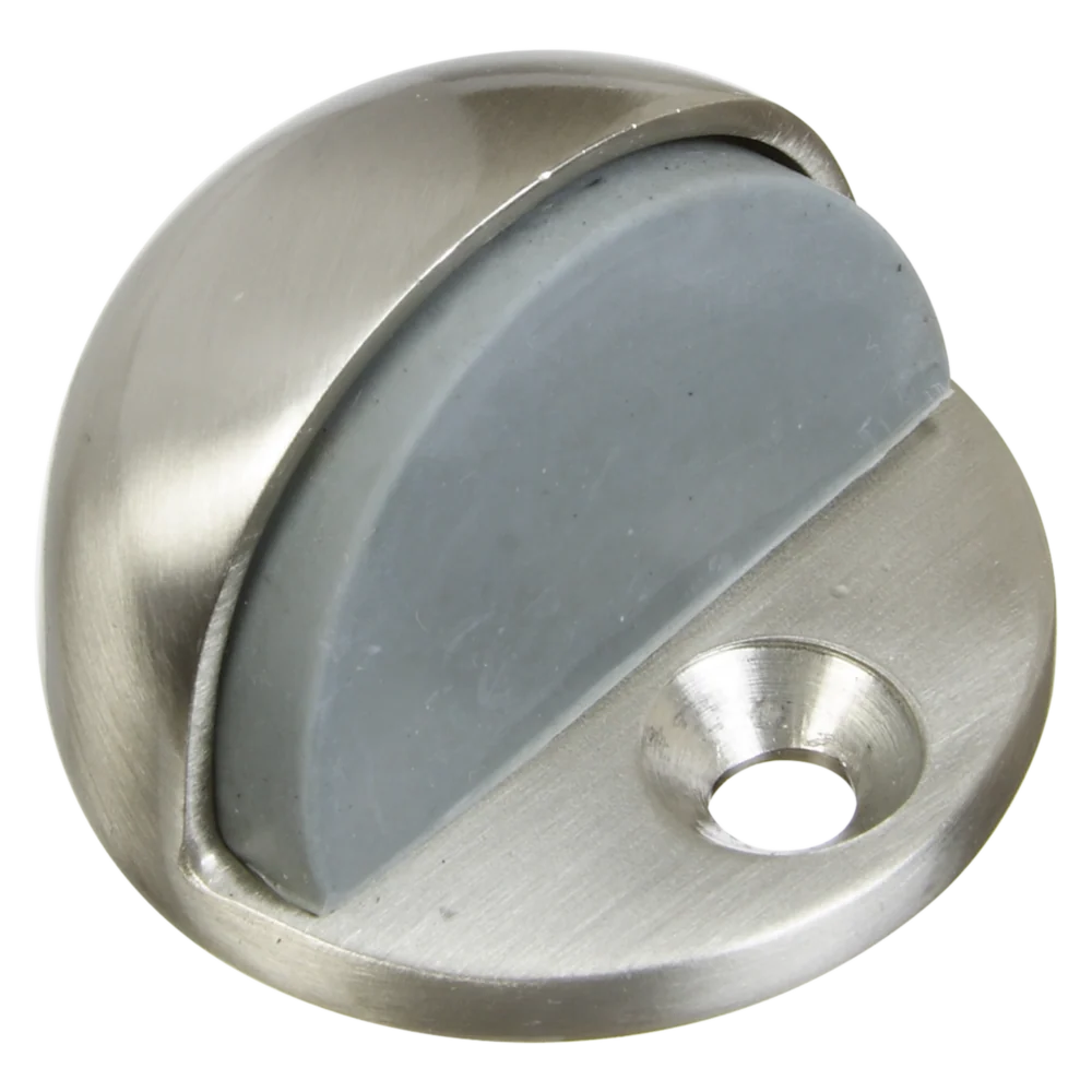 High-End National Hardware Satin Nickel Floor Door Stop Detailed