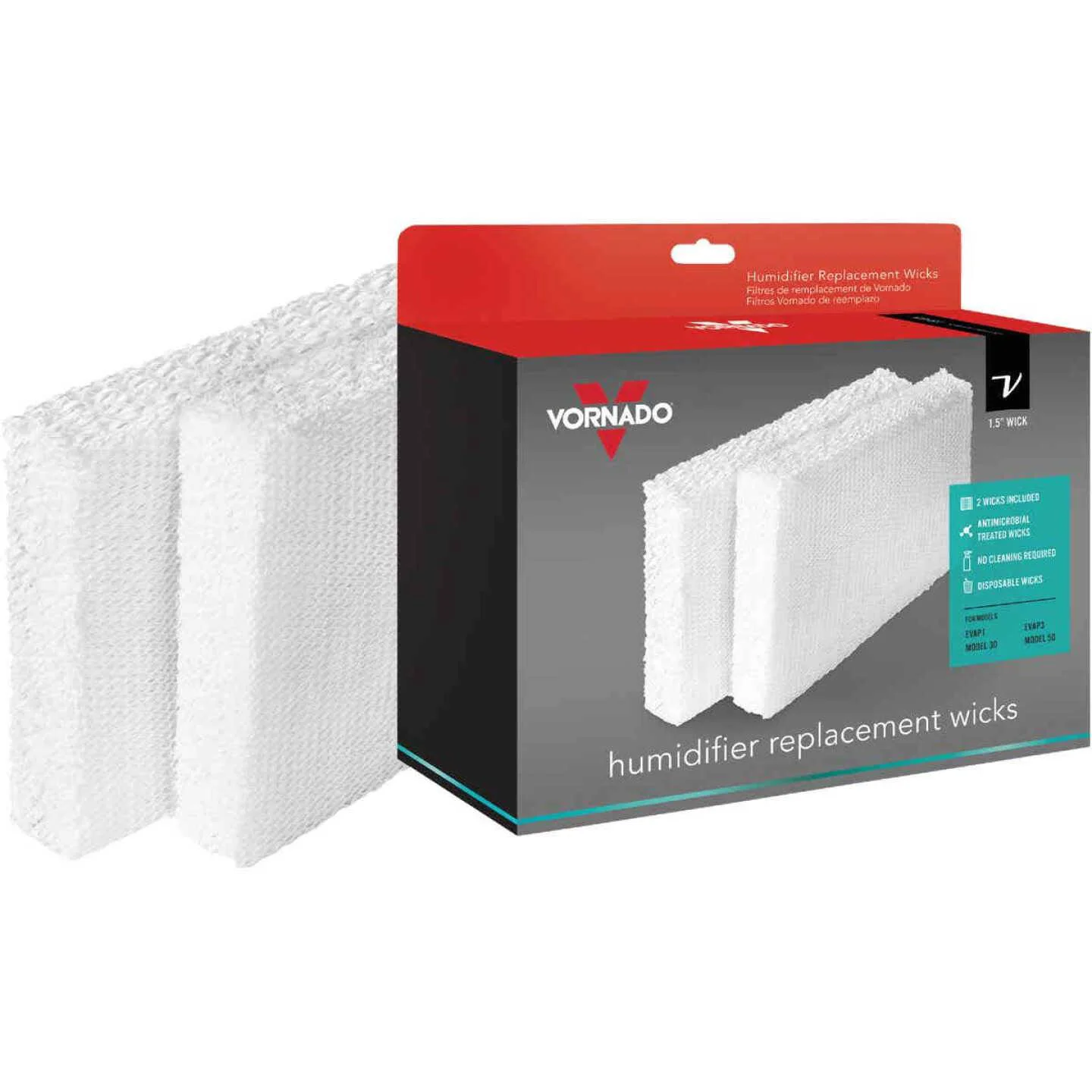 Recyclable Vornado Evaporative Humidifier Wick Filters 2-Pack Fine