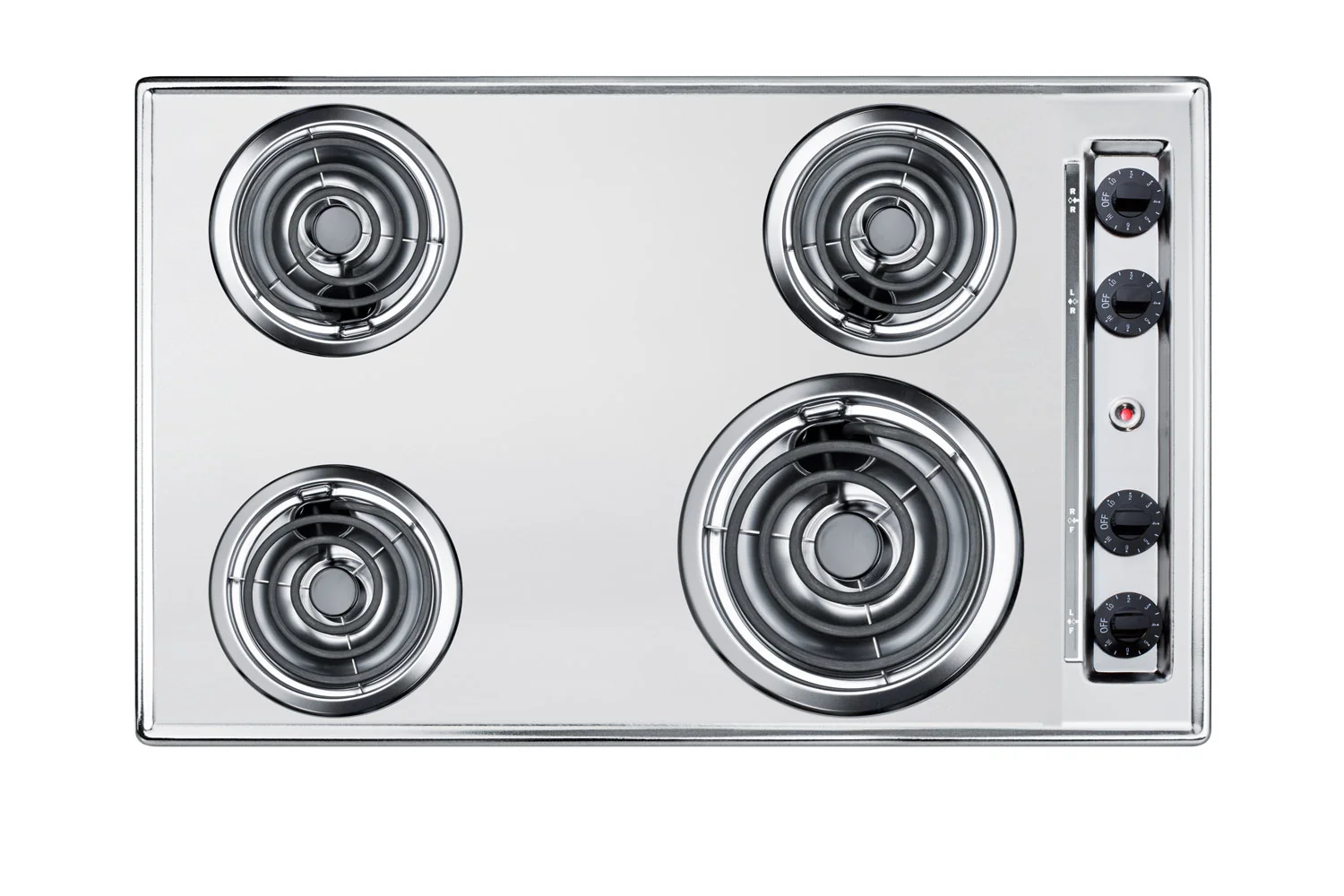 Eco-Friendly 30 Wide 230V 4-Burner Coil Cooktop Convenient