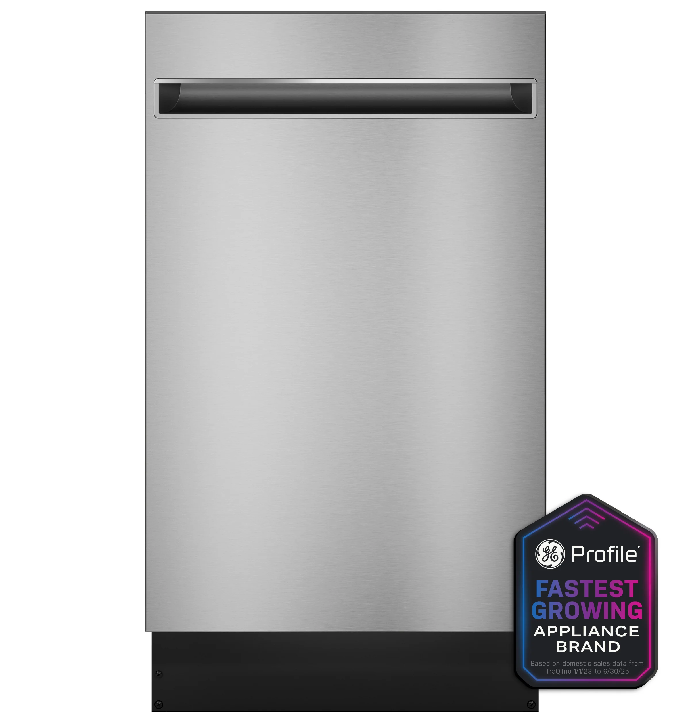 Fine Crafted GE Profile™ ENERGY STAR® 18 ADA Compliant Stainless Steel Interior Dishwasher with Sanitize Cycle Contemporary