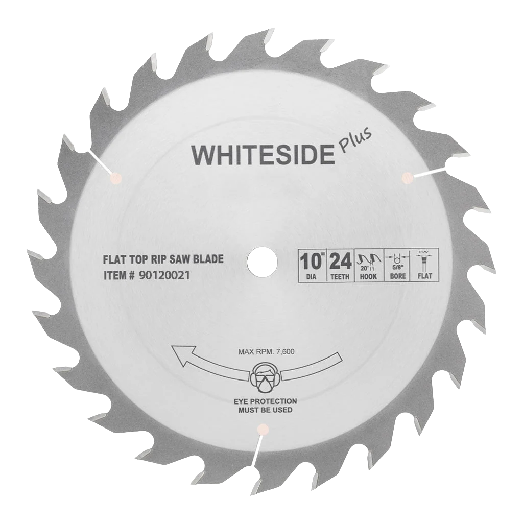 Superior Whiteside 90120021 Standard Ripping 10 OD 24T 5 8 B FLAT Luxury