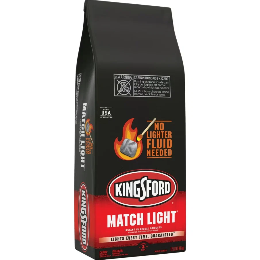 Refined Kingsford Match Light Briquets Charcoal 12 Lb. Traditional