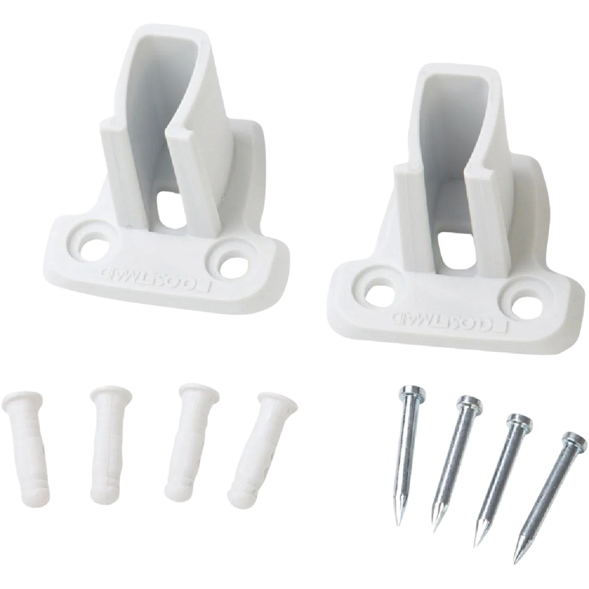 High-End ClosetMaid SuperSlide White Resin Wire Shelf End Bracket 2-Pack Next-Generation