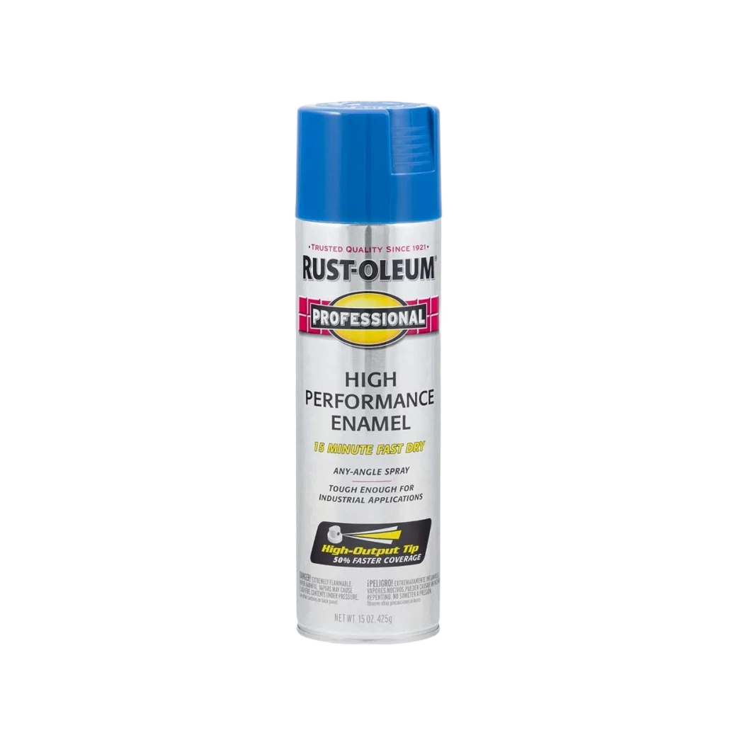 Top-Quality Rust-Oleum Professional Blue High Performance Enamel Spray Paint 15 oz. Consistent