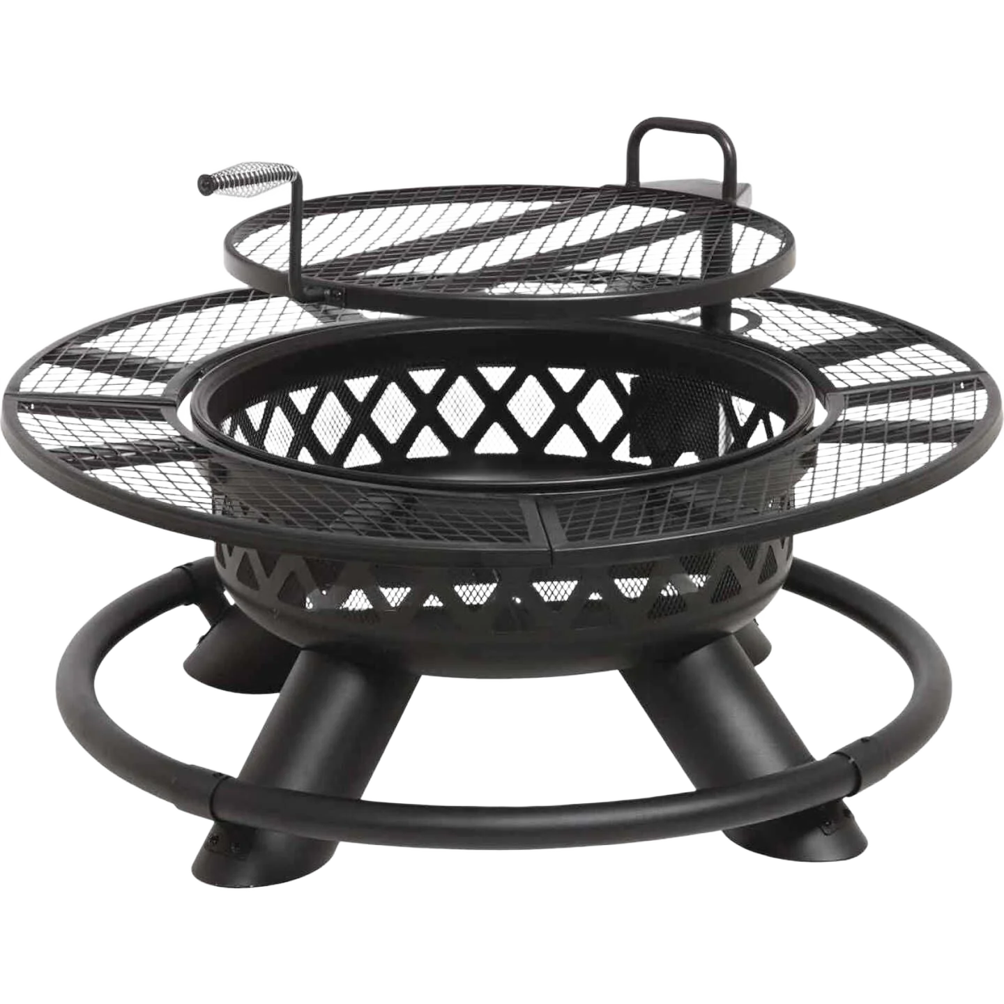 Sophisticated Big Horn Camp Black Round Steel Fire Pit 47 in. Trusted