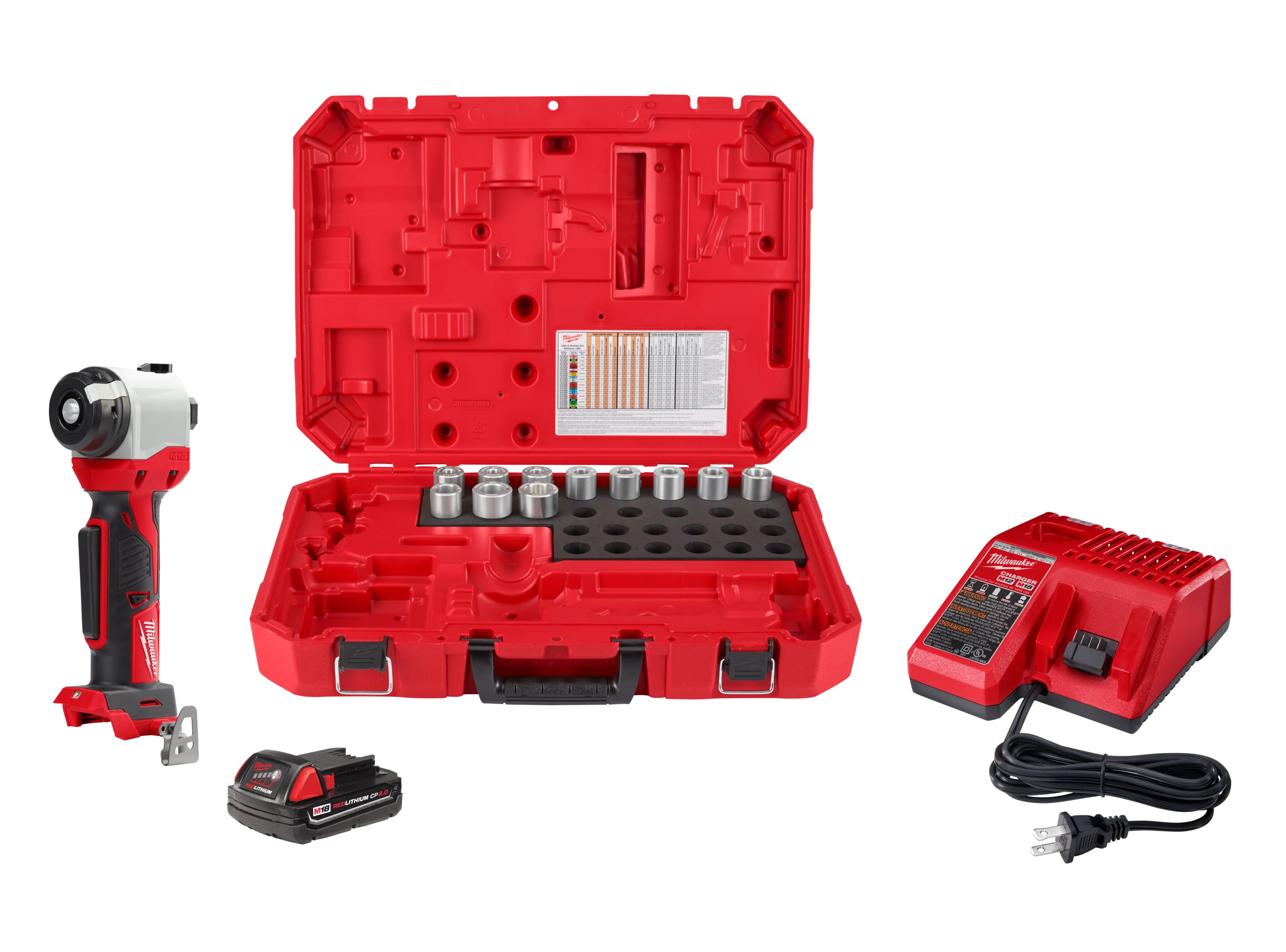 Genuine Milwaukee M18™ Cable Stripper Kit for Al THHN XHHW Green