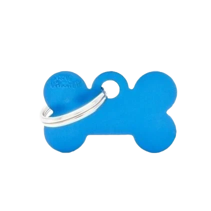Easy-to-Use MyFamily Small Blue Bone ID Dog Tag Artisan