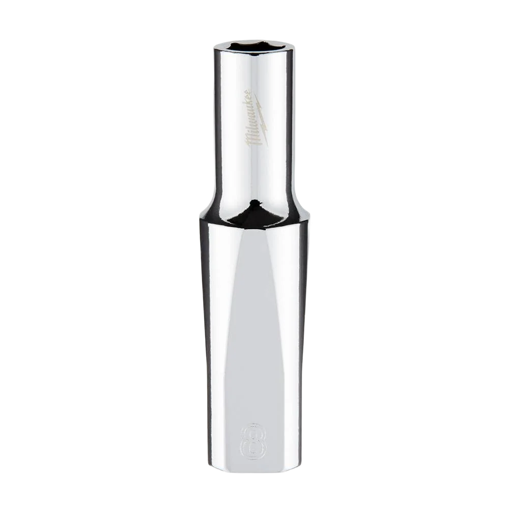 Environmentally Friendly Milwaukee 3 8 Drive 8-mm Deep 6-Point Socket w FOUR FLAT™ Sides Sustainable