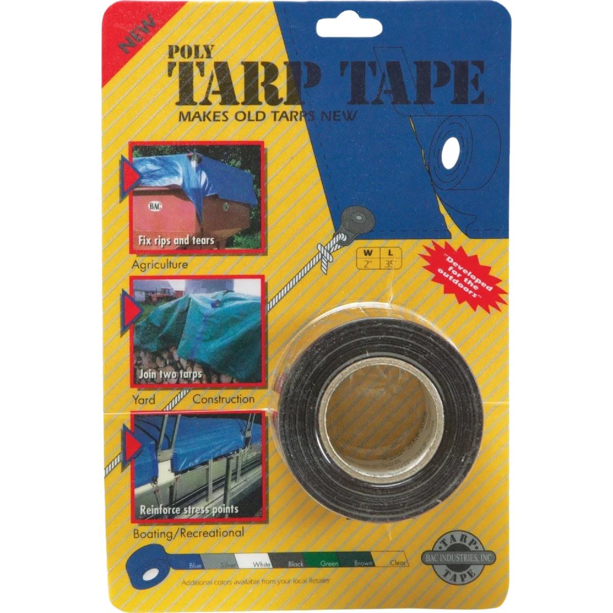 Enhanced Gosport Brown Tarp Repair Tape 35 Ft. x 2 In. Long-Lasting