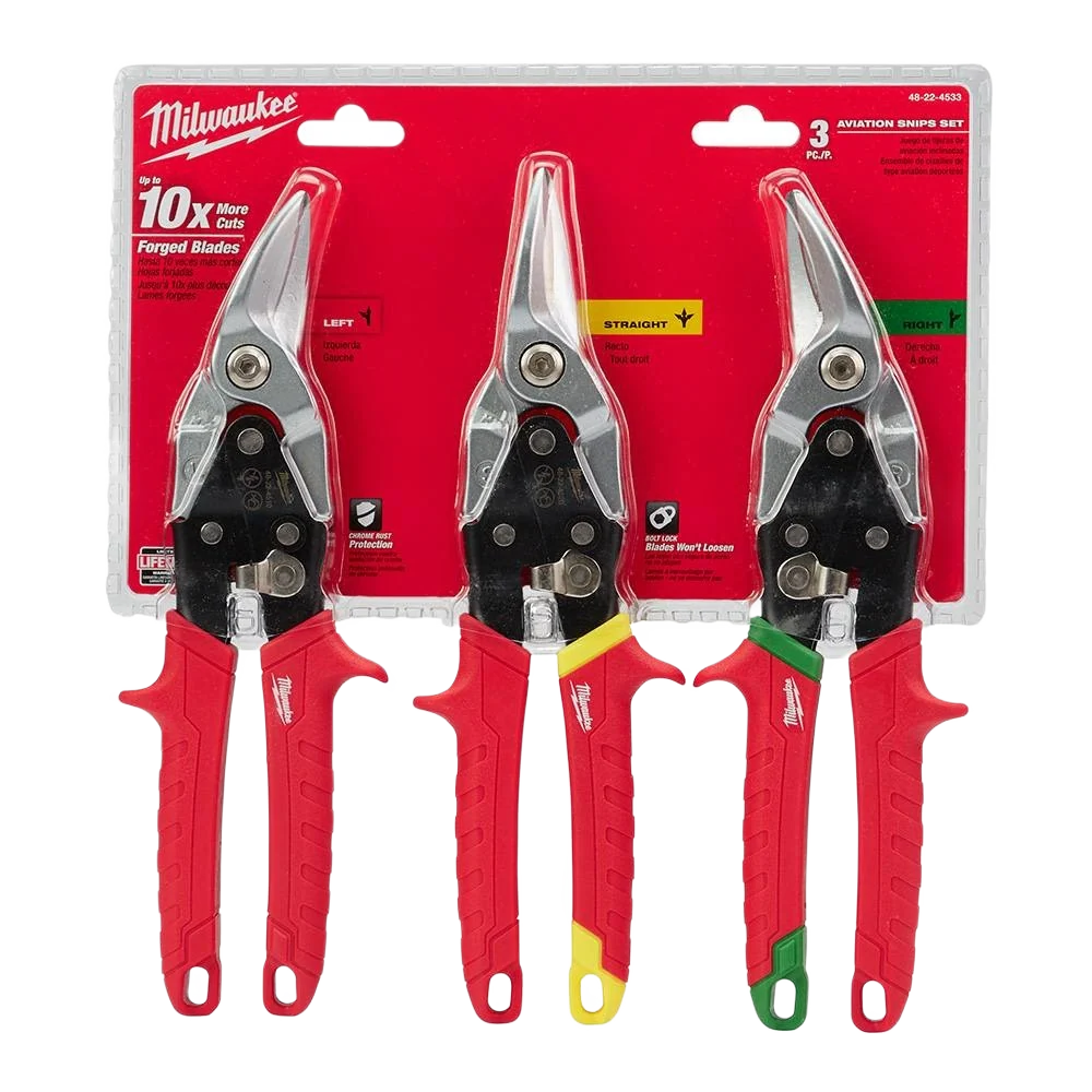 Modern Milwaukee 3-PC Aviation Snip Set Responsible