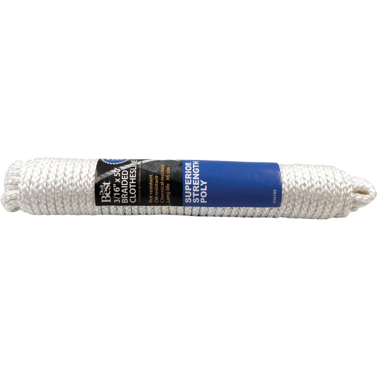 High-Performance Do it 50 ft. White 6 Braided Clothesline 35 lb. Load Limit Trusted