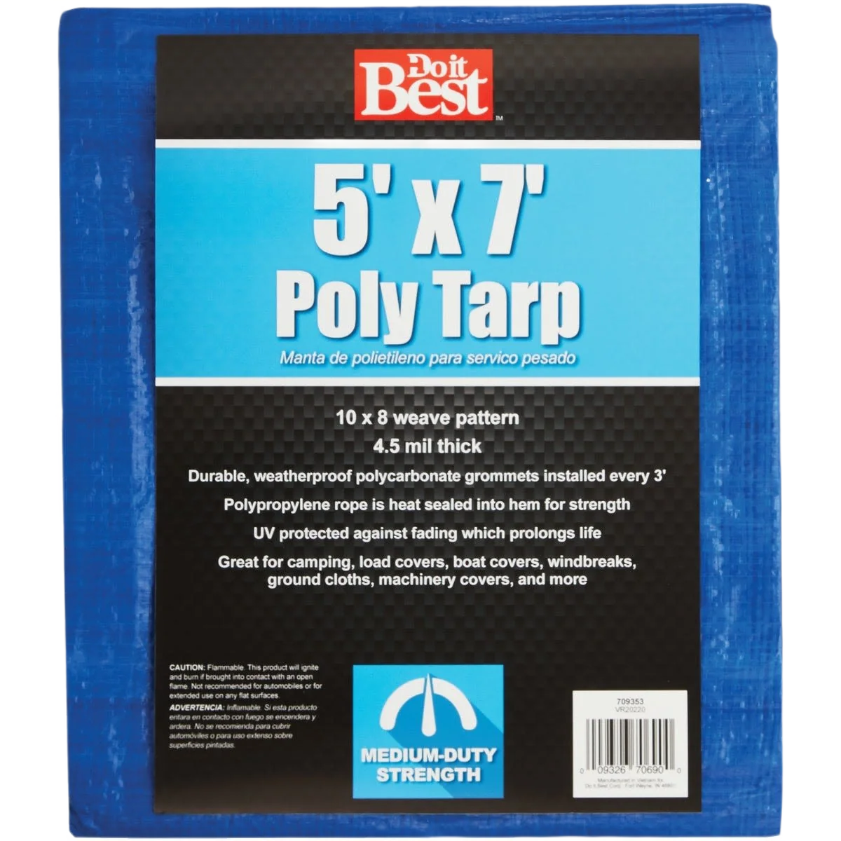 Stylish Do it Blue Medium Duty Poly Tarp 5 Ft. x 7 Ft. Healthy