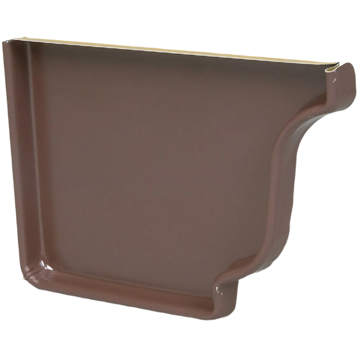Healthy Spectra Metals 5 in. Aluminum Left-Side Gutter End Cap Brown World-Class