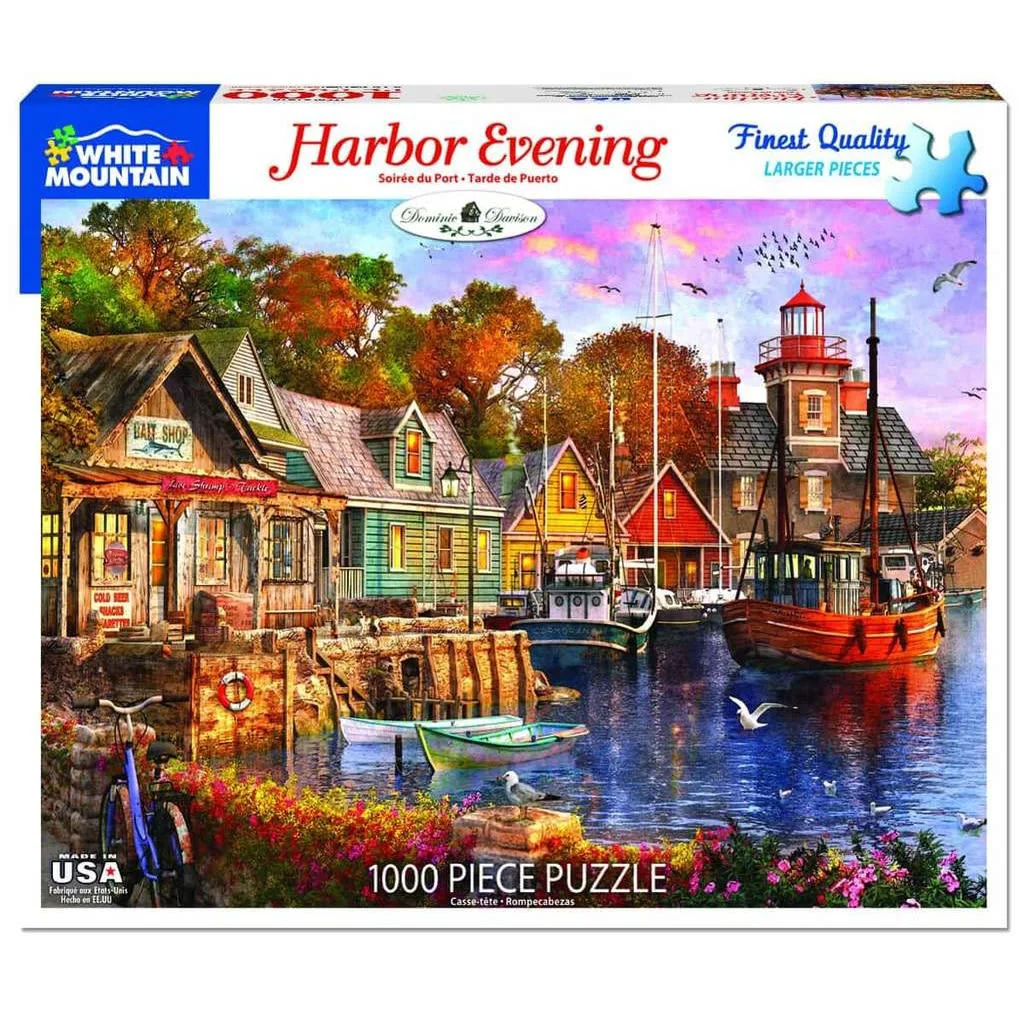 World-Class White Mountain Harbor Evening Jigsaw Puzzle 1000 Pieces Organic