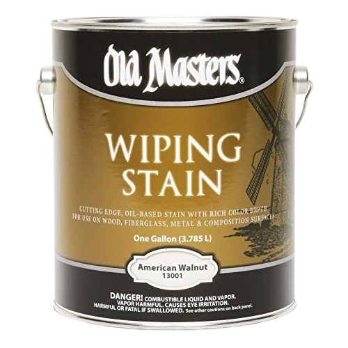 Green Old Masters American Walnut Oil Base Wiping Stain 1 Gallon Recyclable