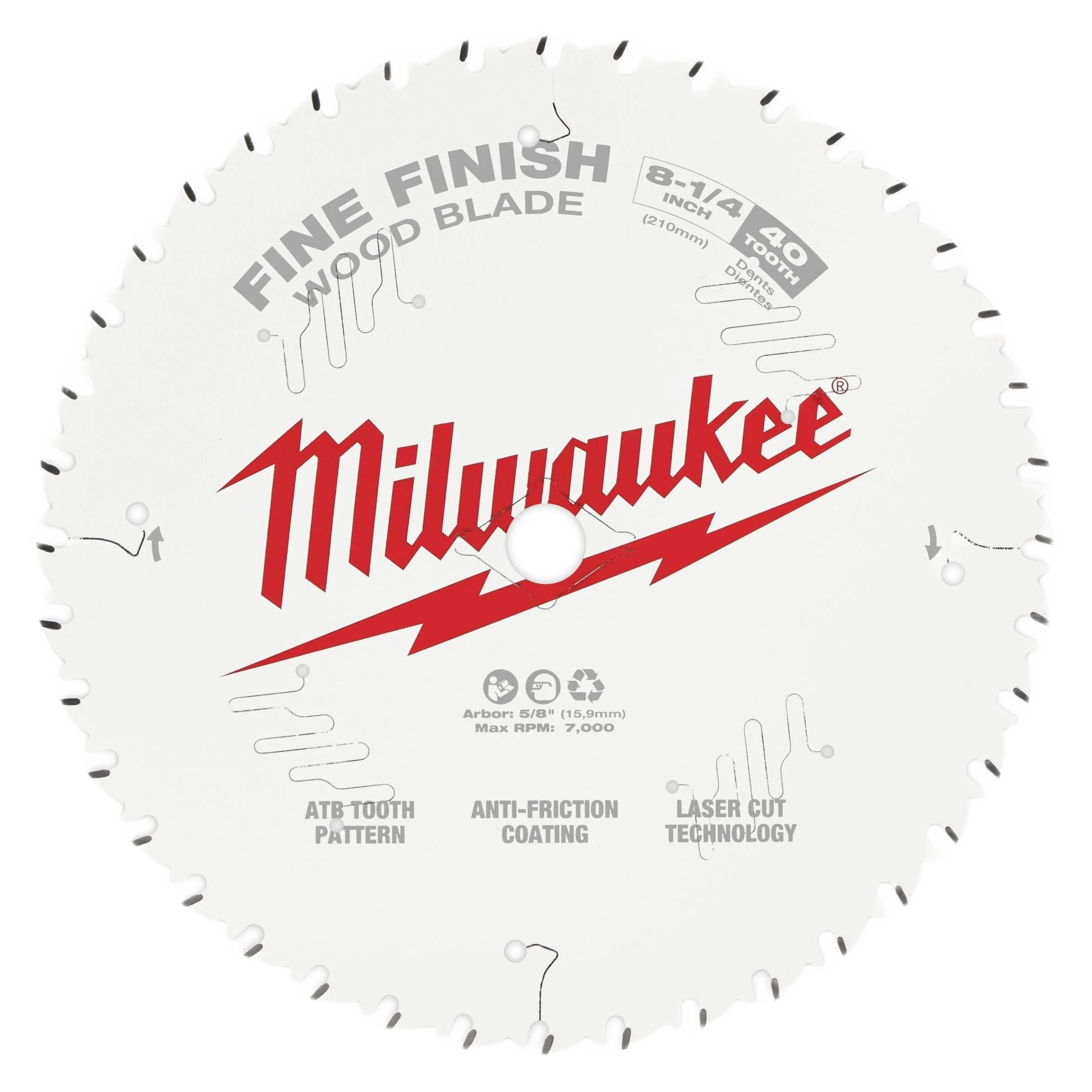 Official Milwaukee 8-1 4 40 Tooth Fine Finish Circular Saw Blade Durable