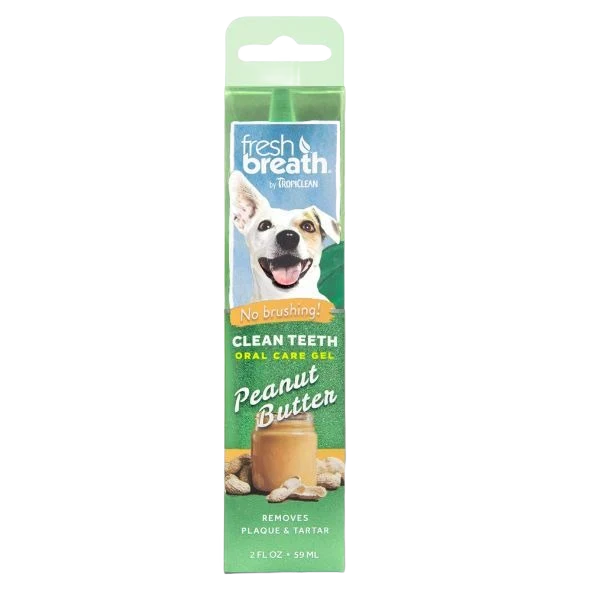Lightweight TropiClean Fresh Breath Peanut Butter Oral Care Gel Durable