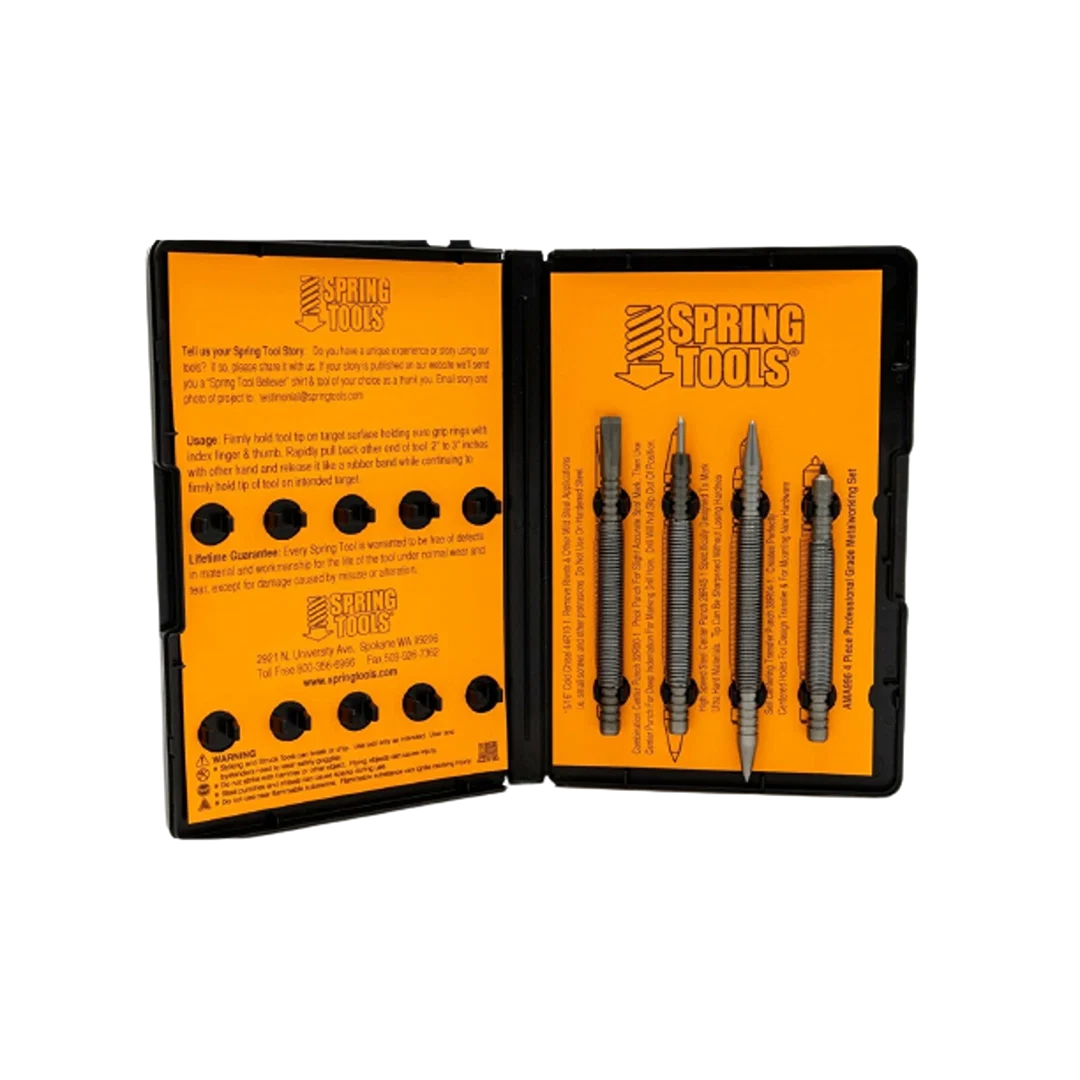 Premium Spring Tools 4 Pc. Metalworking Punch Chisel Set Exclusive