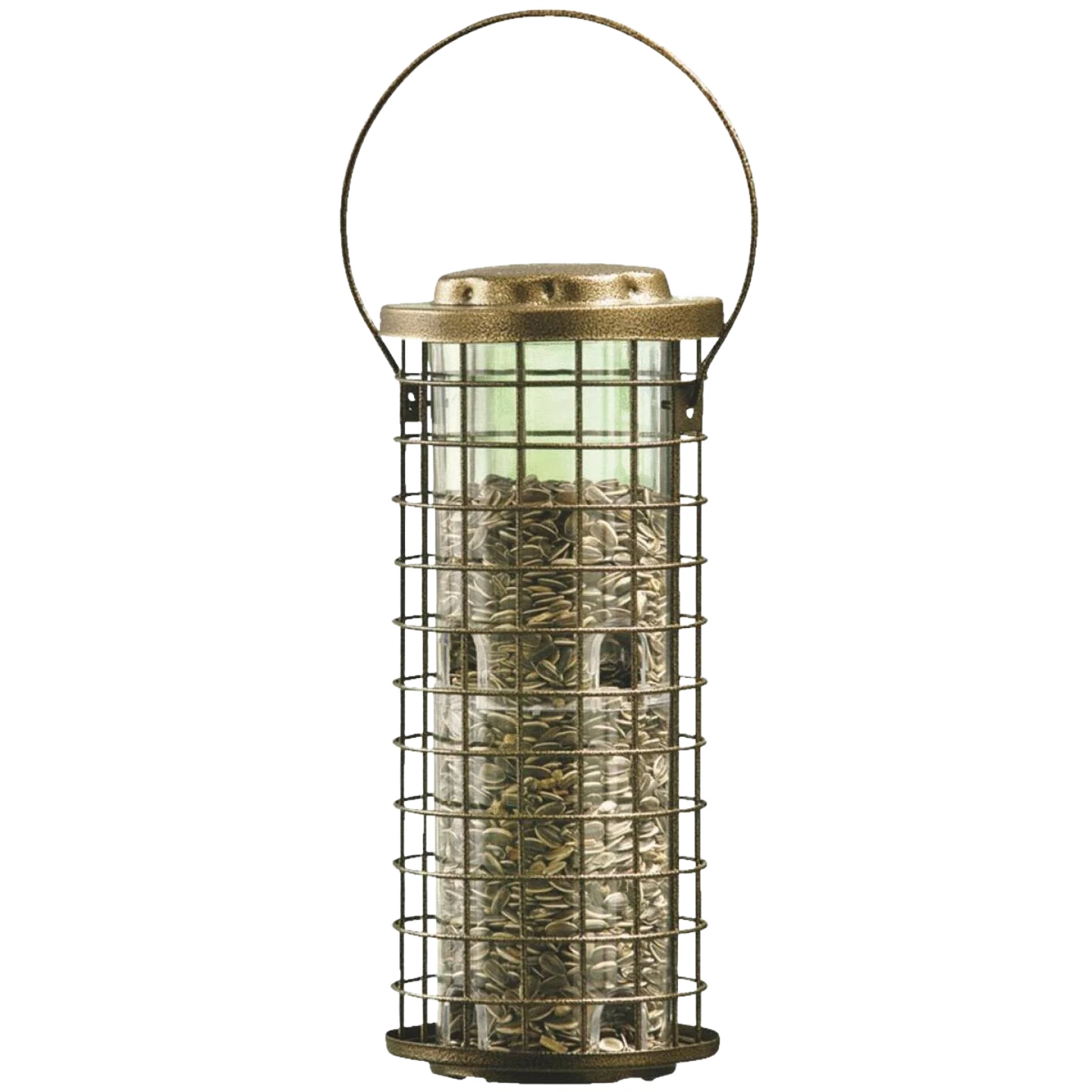 Functional Perky-Pet Squirrel Stumper Gold Metal Cage Bird Feeder 13.25 in. Authentic