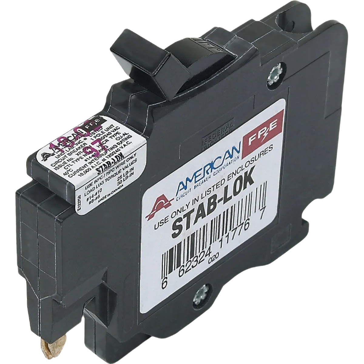 Unique Connecticut Electric 1 2 In. 15A Single-Pole Circuit Breaker for Federal Pacific Breathable