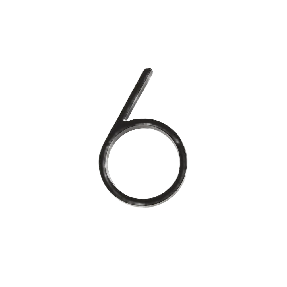 Minimalist Hillman Distinctions 5-In. Floating Mount Black House Number 6 Expertly Made