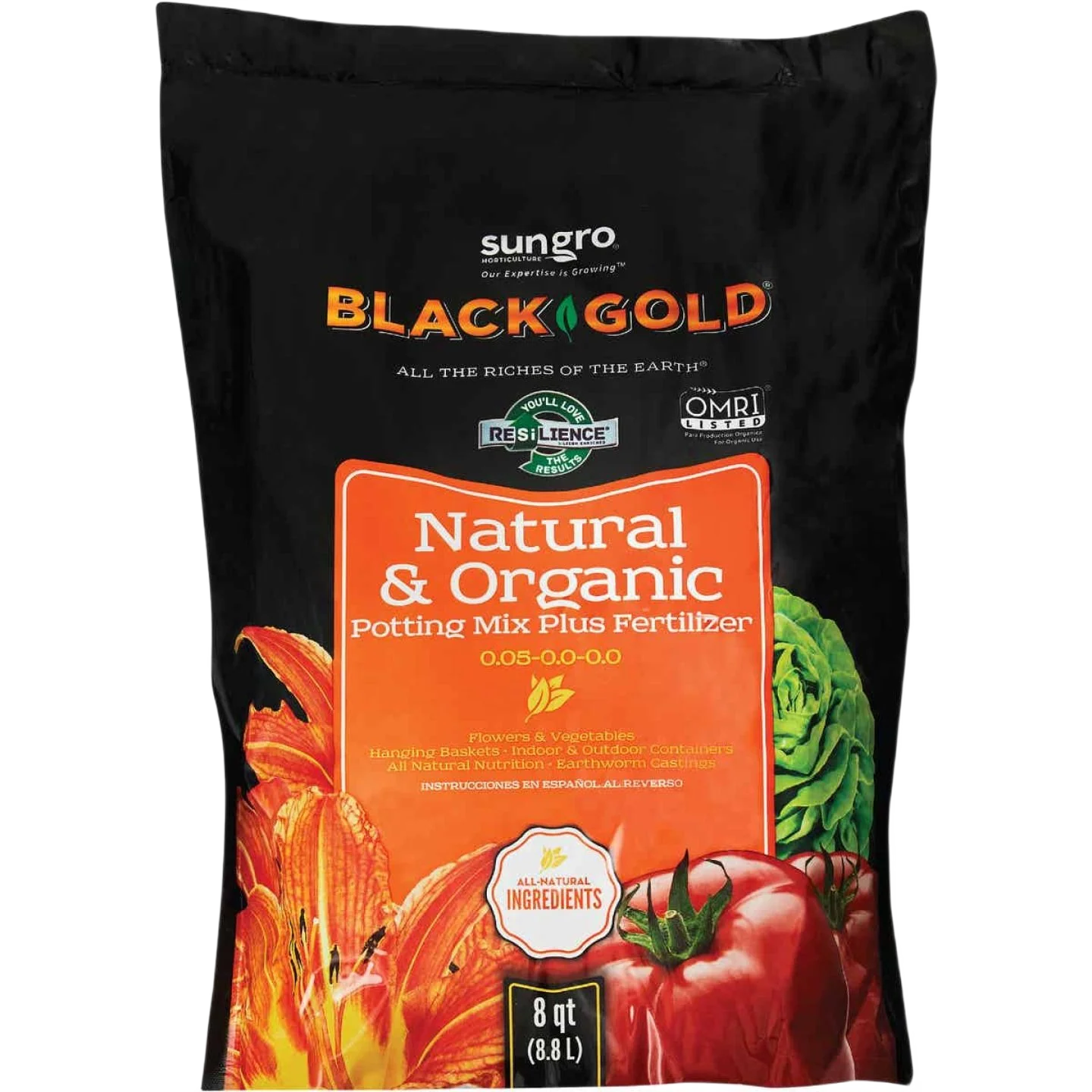 Exclusive Black Gold All Purpose Natural and Organic Potting Soil 8 lb. Convenient