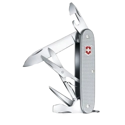 First-Class Victorinox Swiss Army Silver Pioneer X Alox Pocket Knife Professional