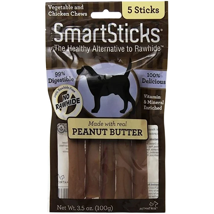 Relaxed SmartBones SmartSticks Peanut Butter Dog Chews 5-Pack Exclusive