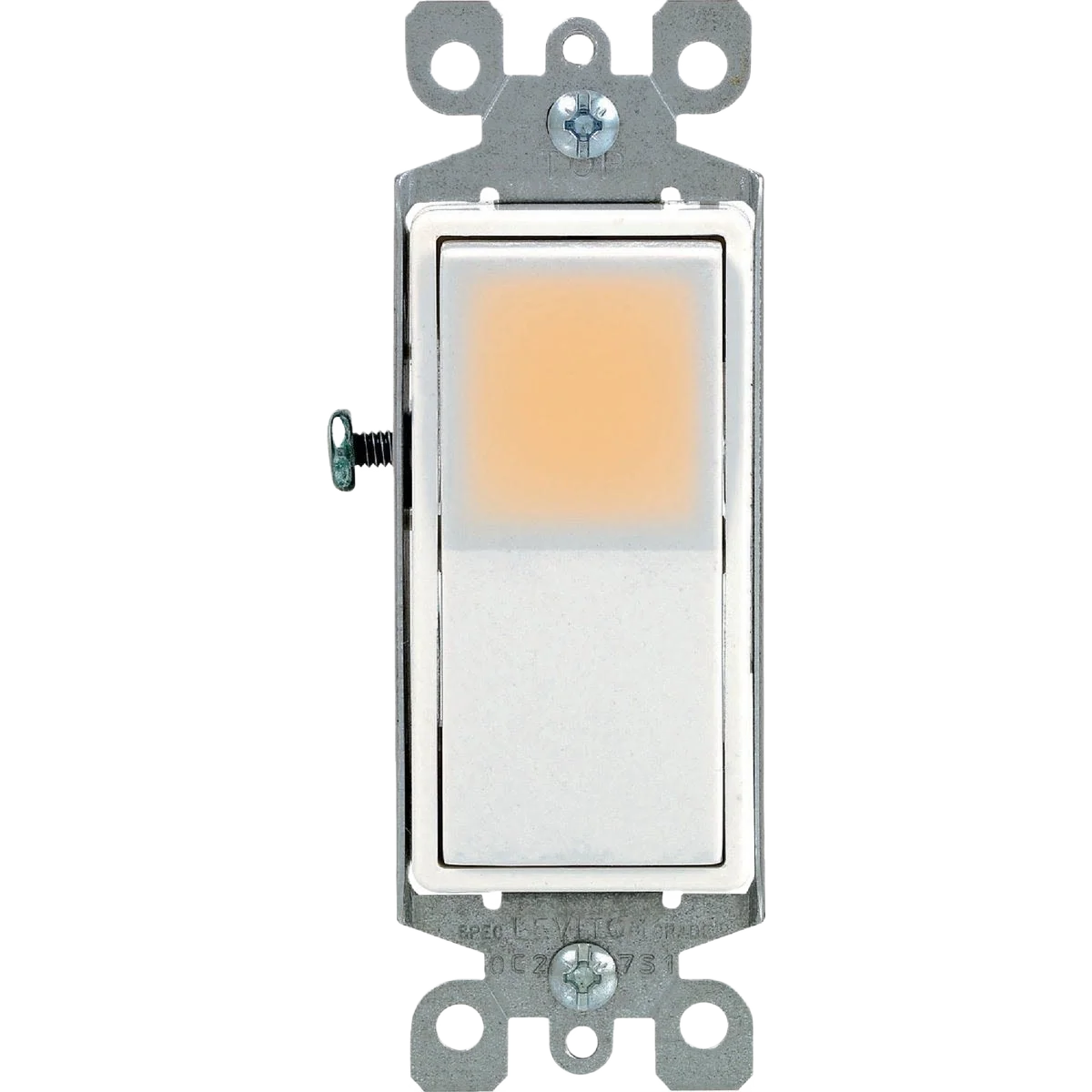 Versatile Leviton Decora 15 Amp White Illuminated Rocker Single Pole Switch Professional