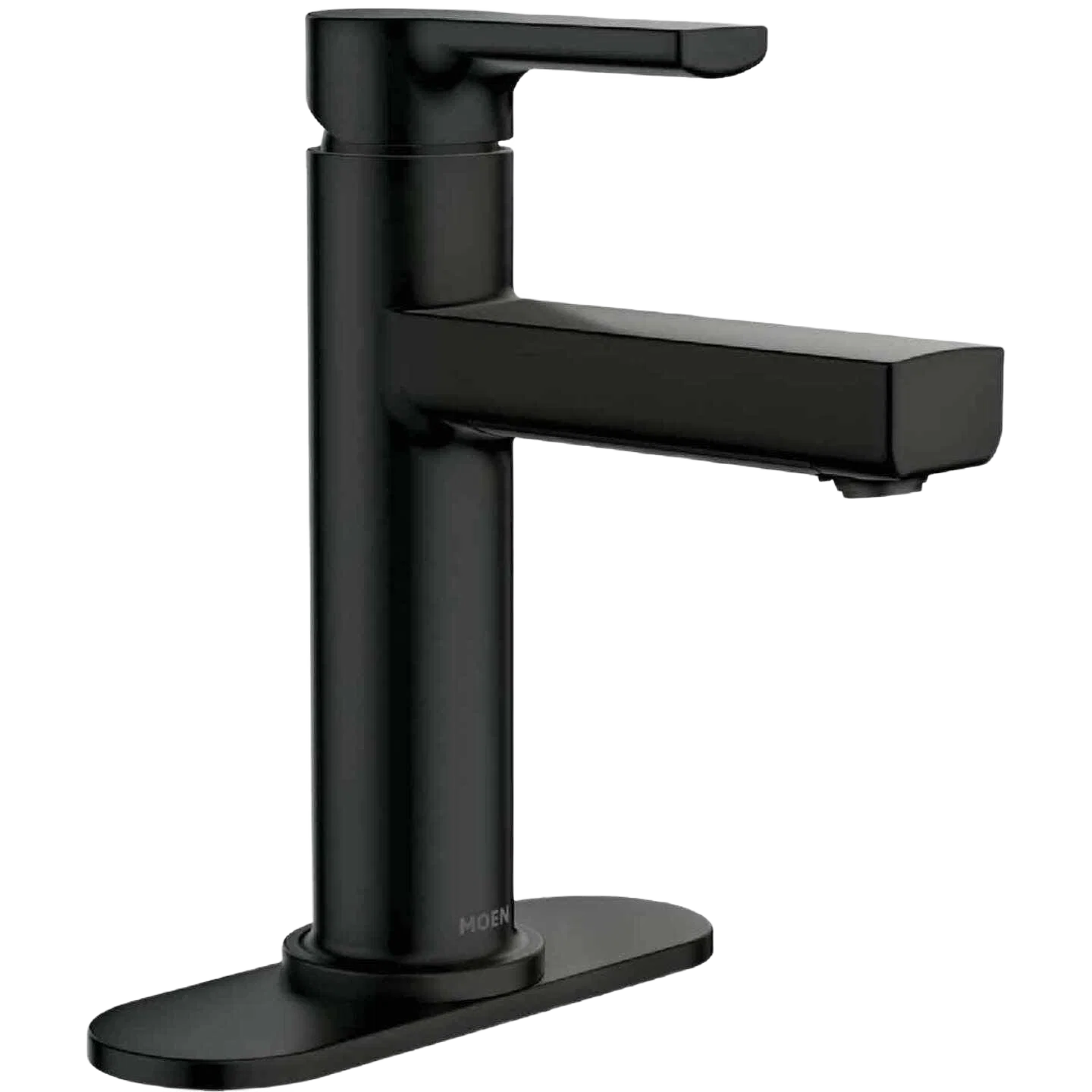 Convenient Moen Rinza Matte Black 1 Handle Lever Centerset Bathroom Faucet 4 in. Elite