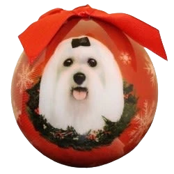 Superior E S Pets Maltese Christmas Ball Ornament Responsible