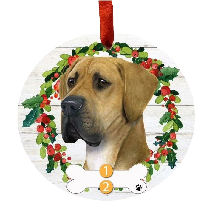 Casual E S Pets Personalized Great Dane Face Wreath Ornament Stylish