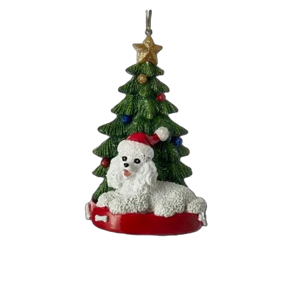 High-Grade Kurt S. Adler Personalized Poodle with Tree Ornament Trusted