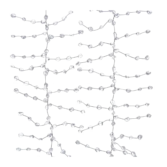 Expertly Made Kurt S. Adler Ice Wire Clear Plastic Garland 6 ft. Clean